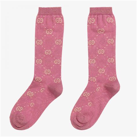 gucci pink glitter socks|gucci over knee socks.